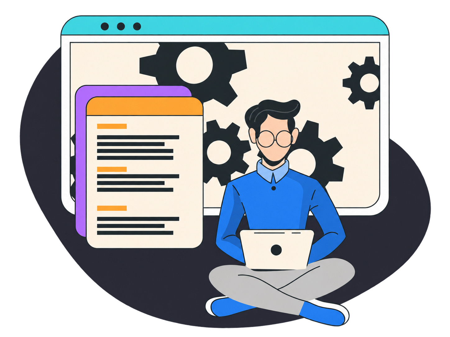full developer illustration