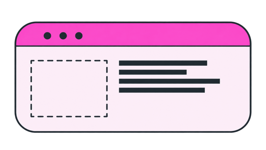 pink browser window